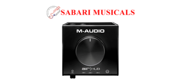M-Audio AIR|HUB - USB/USB-C Desktop Audio Interface with Built-In 3-Port Hub and Software Suite Including ProTools | First, Eleven Lite, Avid Effects Collection & Xpand!2 from AIR Music Tech