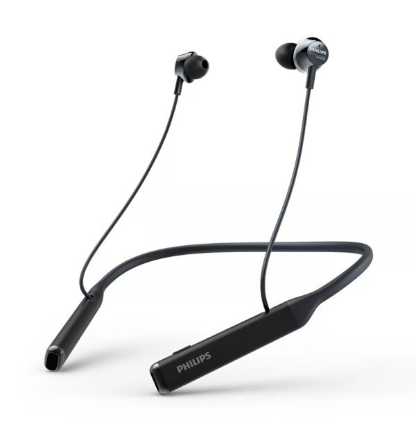 PHILIPS TAPN402 Neckband Earphones with 14 Hr Playtime, 12.2 mm Drivers, IPX4 Bluetooth Headset  (Black, In the Ear)