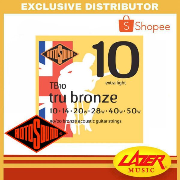 Rotosound TB10 Tru Bronze Acoustic Guitar Strings (10-50)