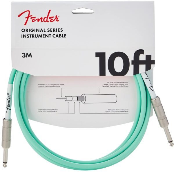 Fender Professional 10' Instrument Cable - Red Tweed - 1/4 Inch Straight