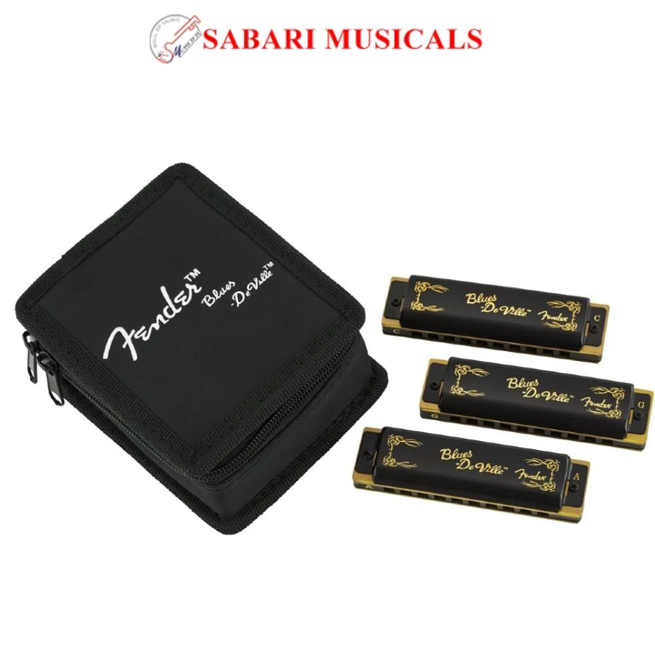 Fender Blues Deville Harmonicas- 3 Pack With Case 0990702021