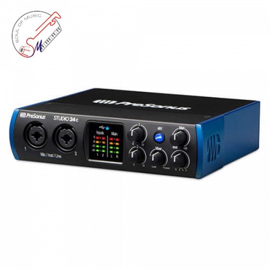 PreSonus Studio 24c Portable High Definition Usb C Audio Interface with Full Version Studio One Artist
