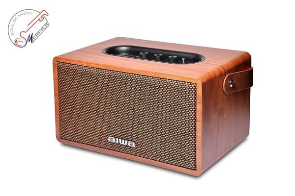 Aiwa MI-X150 Retro Plus X 2 Channel Bluetooth Speaker, Brown