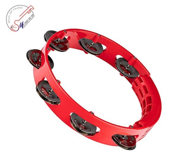 Meinl, Tambourine, Headliner Series, Plastic, Stainless Steel Jingles, 1 Row -8" -Red HTT8R