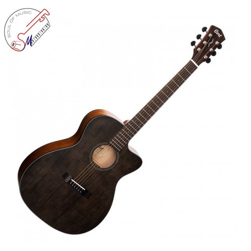 Cort Core OC Spruce 6-Strings Electro Acoustic Guitar With Bag- Open Pore Trans Black