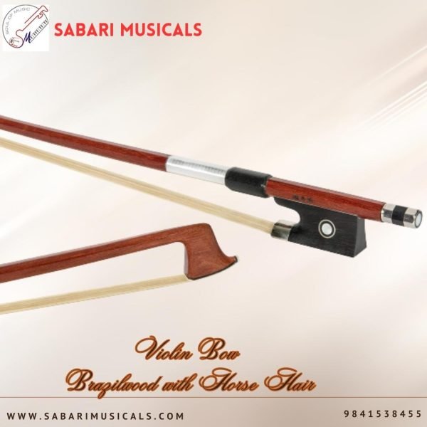 Violin Bow 4/4 Brazilwood with Horse Hair Full 4/4 Size - Image 2