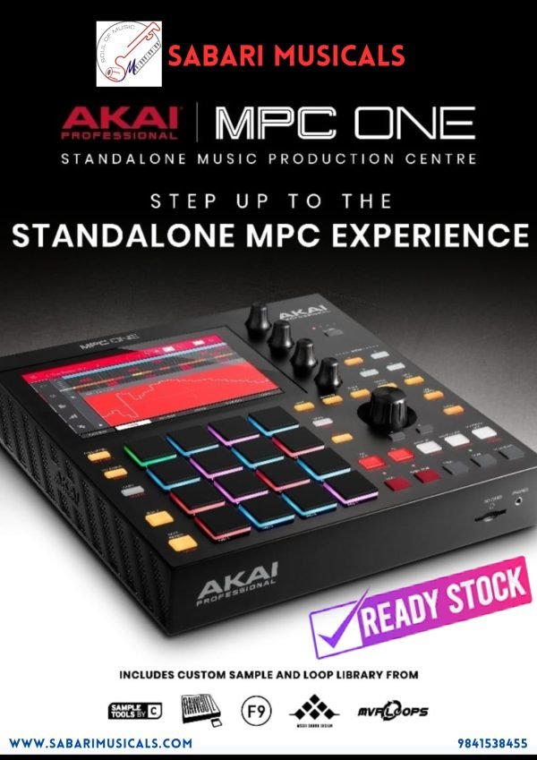 Akai Professional MPC One – Drum Machine, Sampler & MIDI Controller with Beat Pads, Synth Engines, Standalone Operation and Touch Display