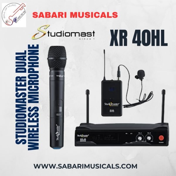 Studiomaster Dual Wireless Microphone (1 Hand mic & 1 Colar mic) XR 40HL