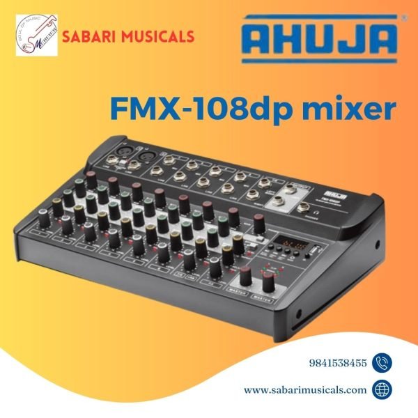 Ahuja FMX-108DP PA 8 Channel mixer With built-in MP3 Player & Digital Effects