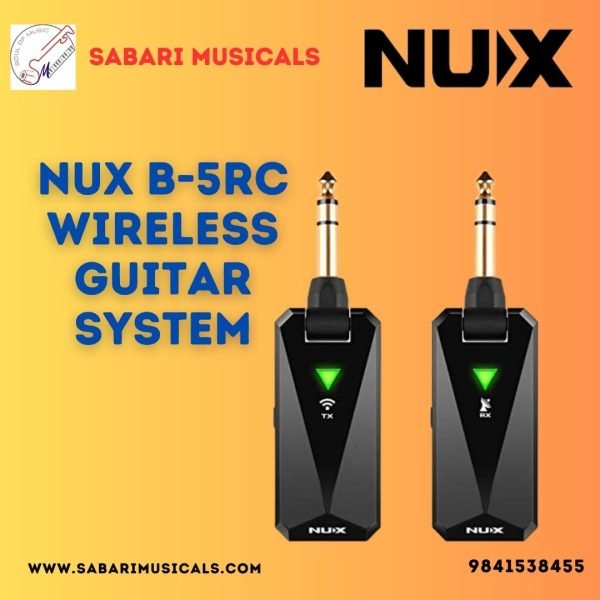 NUX B-5RC Wireless Guitar System for All Types of Guitar with Active or Passive Pickup Charging Case included,Auto Match,Mute Function