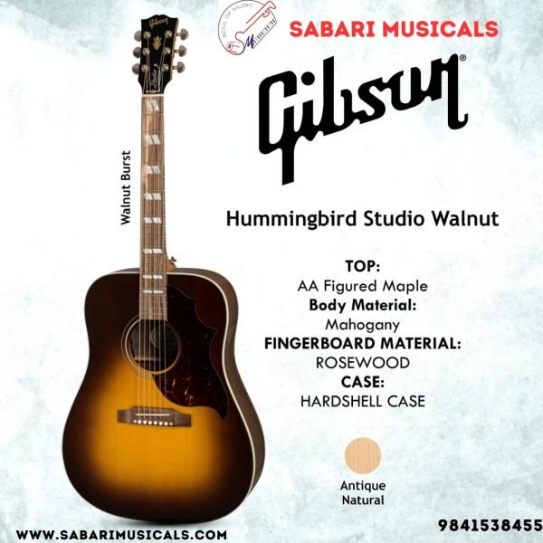 Gibson 6-Strings Hummingbird Studio Walnut Electro Acoustic Guitar
