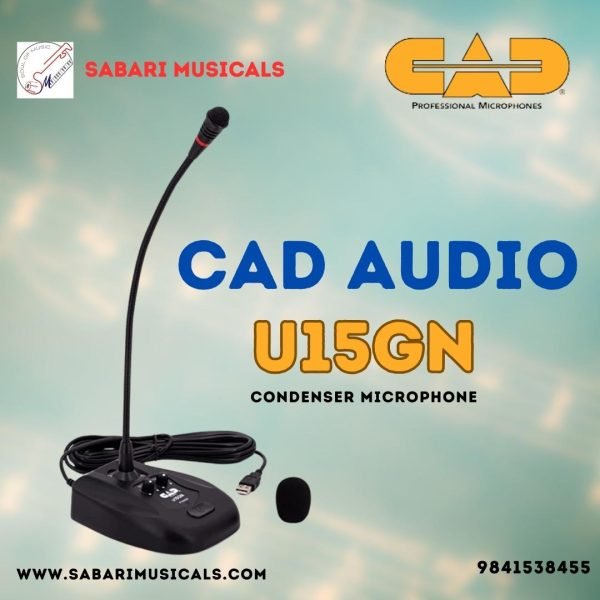 CAD Audio Condenser Microphone, Black (U15GN)