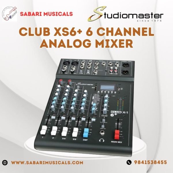 Studiomaster CLUB XS6+ 6 Channel Analog Mixer