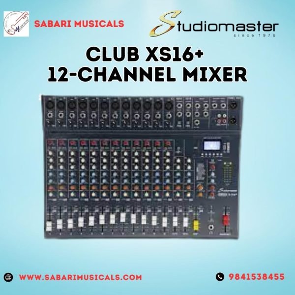 Studiomaster CLUB XS16+ 16 Channel PA Mixer with Effects & Bluetooth