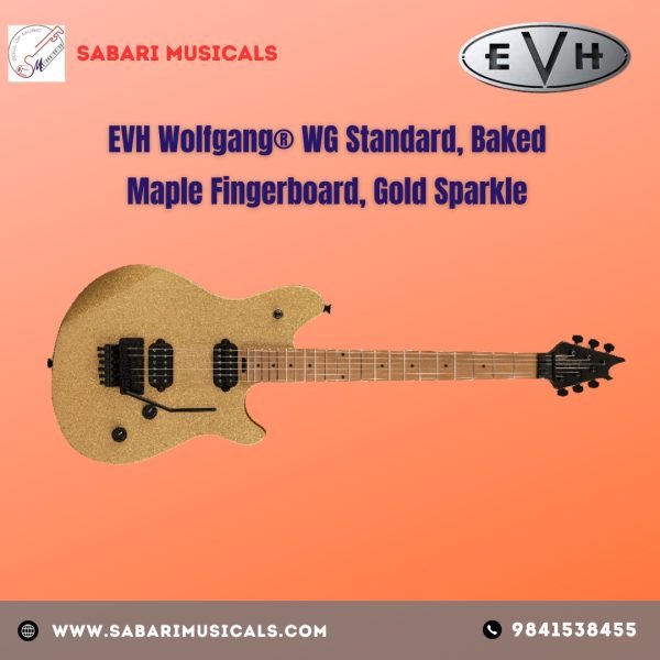 EVH Wolfgang® WG Standard, Baked Maple Fingerboard, Gold Sparkle