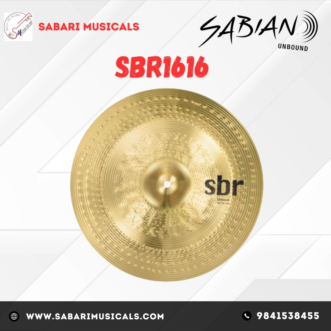 Sabian SBR series Cymbal Chinese 16" Made in Canada, SBR1616