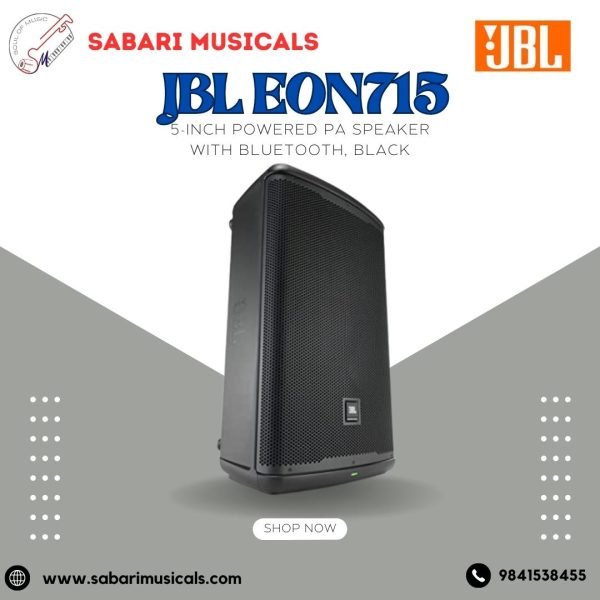 JBL Professional EON715 15-inch Powered PA Speaker with Bluetooth, Black