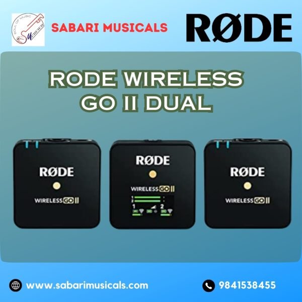 Rode Wireless Go II Dual Channel Wireless Microphone System, Black (Model Number: WIGOII)