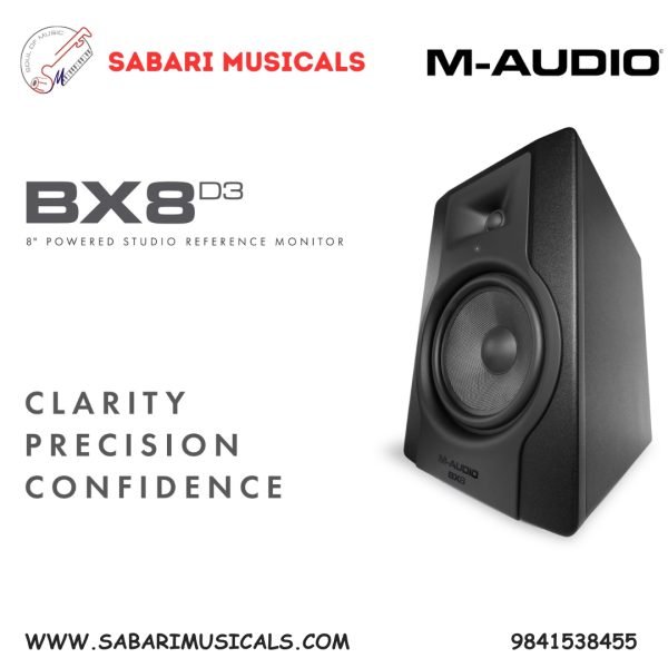 M-Audio BX8 D3 |8-Inch 150-Watt Studio Monitor Speaker with Acoustic Space Control for Music Production and Mixing