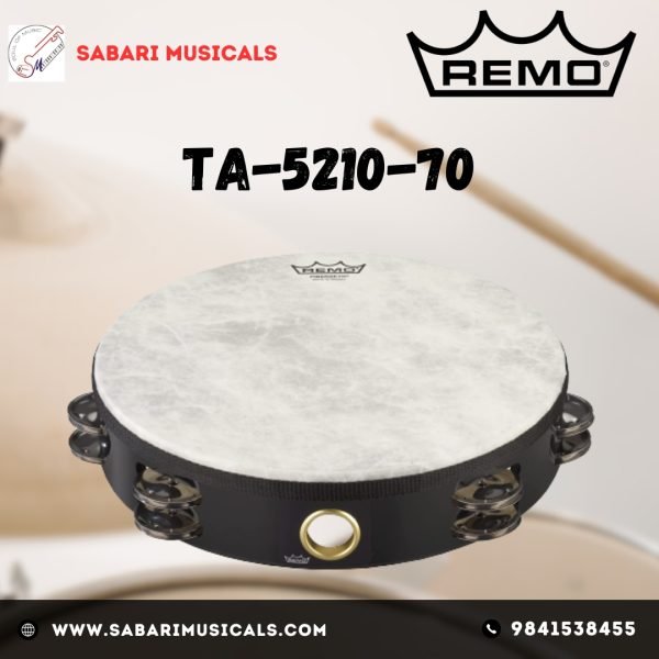 Remo TA-5210-70- Tambourine, Off-white