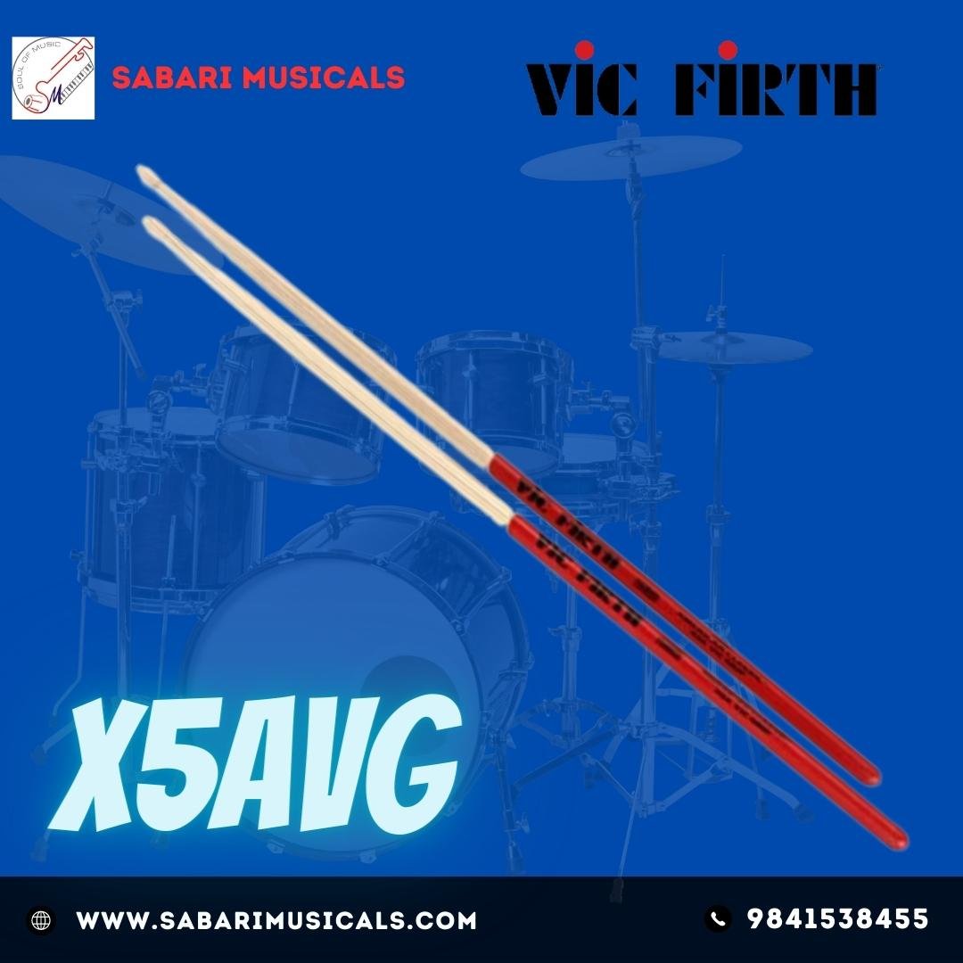 Vic Firth X5AVG American Classic Vic Grip Drumsticks, Wooden Tip