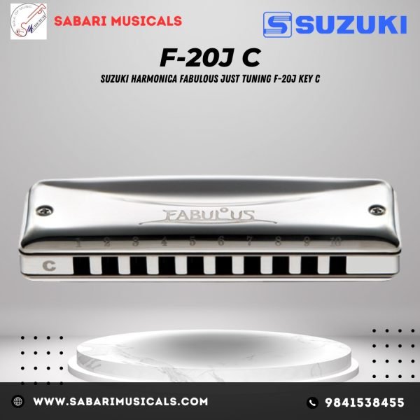 Suzuki F-20J-C Fabulous 10-Hole Diatonic Just Temperament Harmonica, Key of C