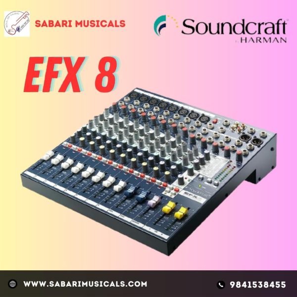 Soundcraft EFX Series EFX8 High-Performance Multi-Purpose Mixing Console with Lexicon 24-Bit Effects, 8 Mono and 2 Stereo Frame Size