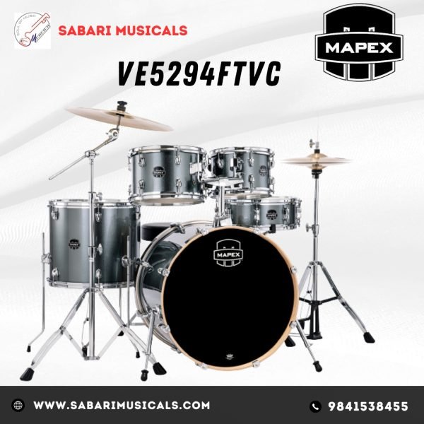 Mapex, Drum Set, Venus, 5 pcs, w/Hardware & Throne -Steel Blue Metallic VE5294FTVC