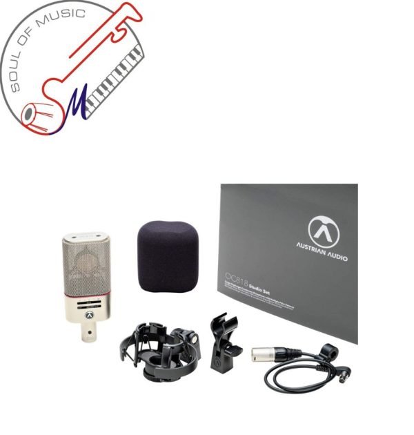 Austrian Audio OC818-STUDIO-SET, OC18 Microphone, Spider Mount, Mic Clip, Windshield, Case