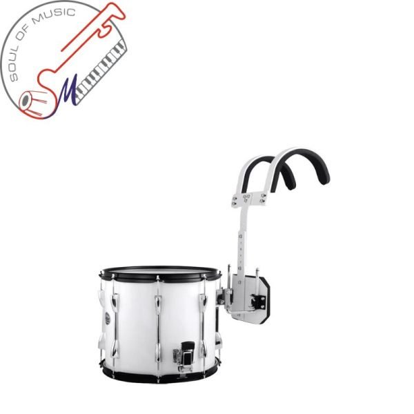 Jinbao, Marching Tenor Snare Drum, With Harness 14"(35.56 cm) x 12"(30.48 cm) JBMP1412 -White