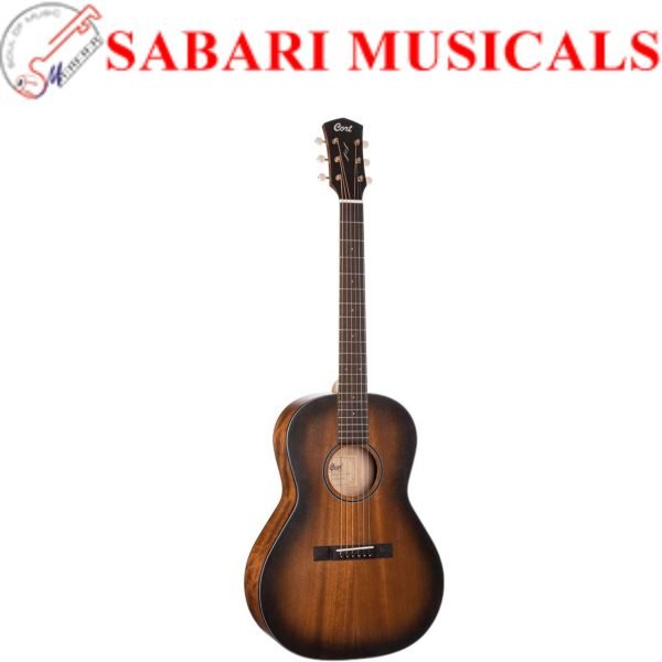 Cort Core Series PE Mahogany 6-Strings Electro Acoustic Guitar With Bag- Open Pore Black Burst