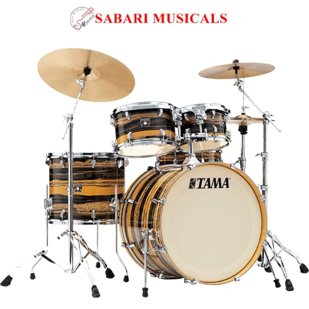 Tama Drum Set Superstar Classic 22" 5pc Drum Shell Set - Natural Ebony Tiger Wrap-CK52KRS-NET