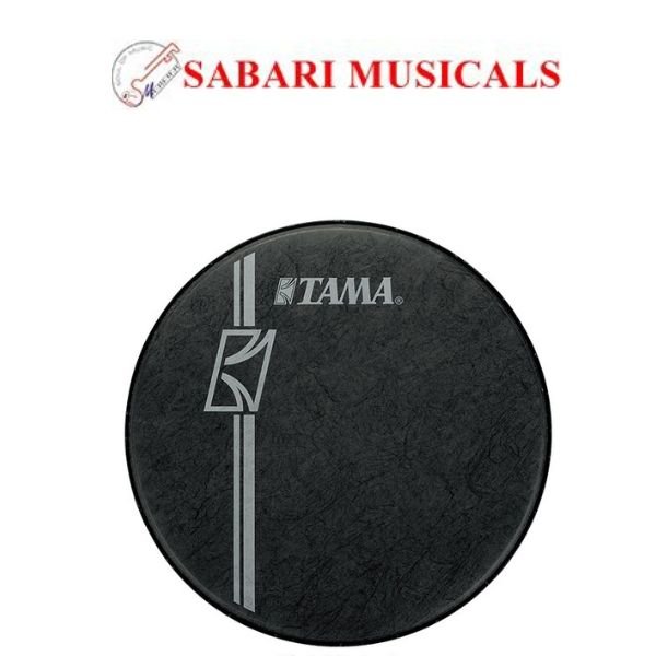 Tama Bass Drum Head Fiber Laminated Black 22" w/Logo for Superstar Hyper-Drive - Image 2