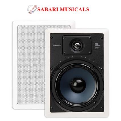Polk Audio RC85i 2-Way Premium in-Wall 8" Speakers | Perfect for Damp and Humid Indoor/Outdoor Placement (White, Paintable Grille)