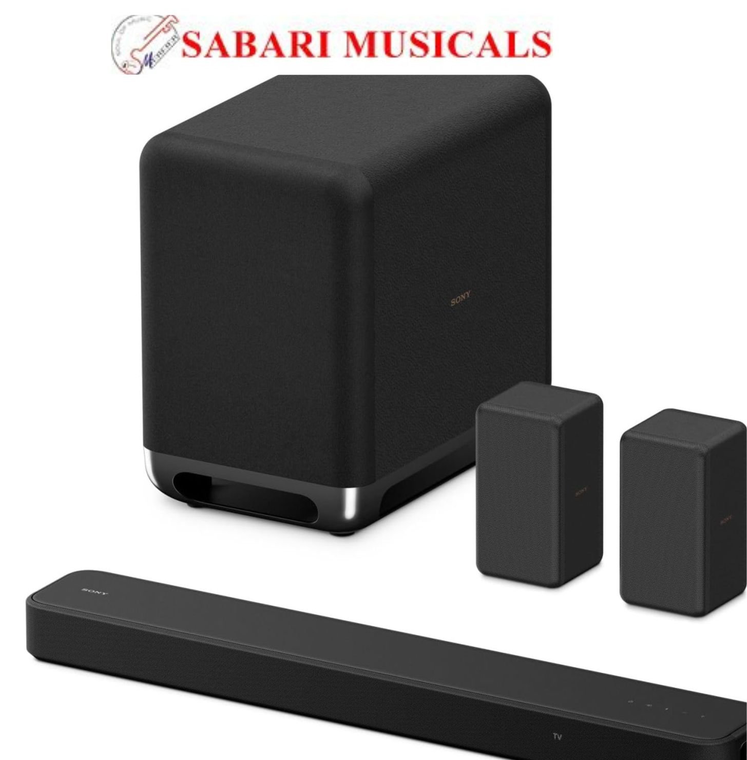 Sony HT-S2000 5.1ch Dolby Atmos Compact Soundbar Home Theatre System with SA-SW5 wireless Subwoofer and SA-RS3S rear speaker( Dolby Atmos