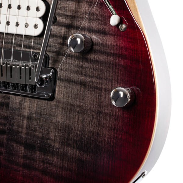 Cort 7 String Solid-Body Electric Guitar, Right, Lava Burst /Polar Ice Burst with Bag - Image 4