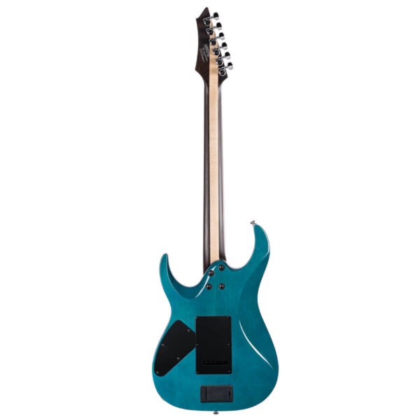 Cort 7 String Solid-Body Electric Guitar, Right, Lava Burst /Polar Ice Burst with Bag - Image 9
