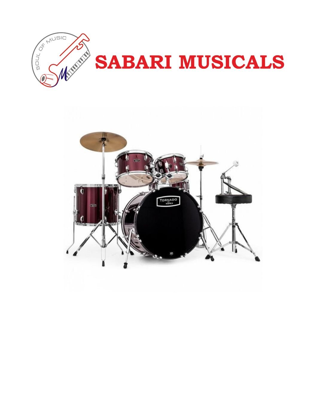 Mapex Tornado 5-Piece Drum Kit With Hardware and Cymbals