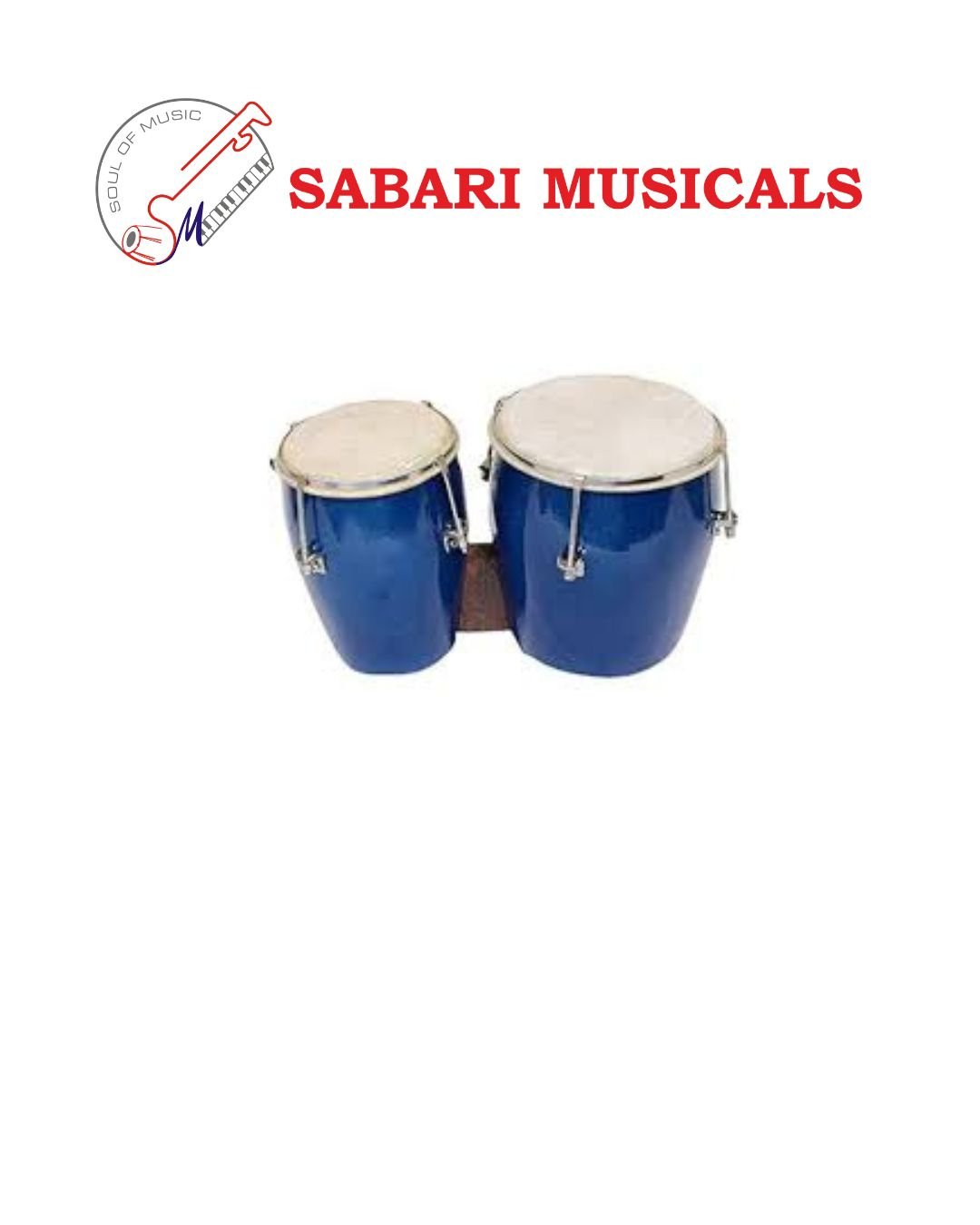Musical Instruments 1 Piece Bongos First Quality, Blue