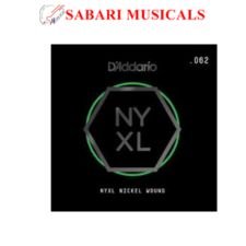 D'Addario, Electric Guitar Strings, NYXL, Nickel Wound, .062, Single -Set NYNW062