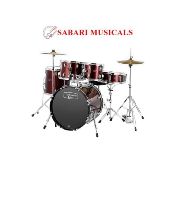 Mapex Tornado 5-Piece Drum Kit with Hardware and Cymbals, Wine Red