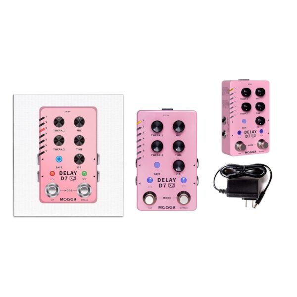 Mooer D7 Delay X2 Dual Footswitch Stereo Delay Pedal - Image 3