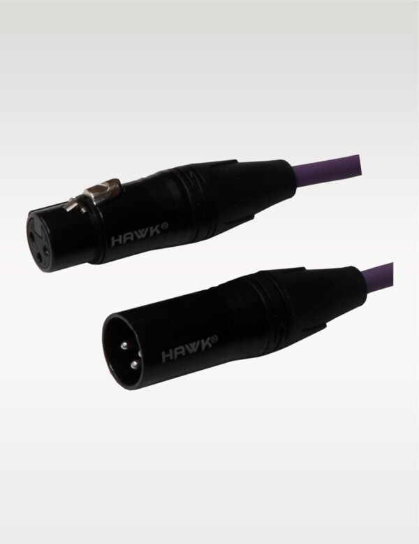 XFG-010PRP Gold Series XLR Male to XLR Female With Cable Tie, 3 Meters Purple, Balanced Cable - Image 4
