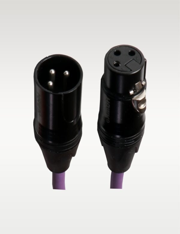 XFG-010PRP Gold Series XLR Male to XLR Female With Cable Tie, 3 Meters Purple, Balanced Cable - Image 3