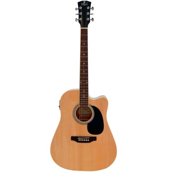 Pluto Acoustic Guitar 101 series Dreadnought Cutaway with Equaliser PA41CE-101 NAT