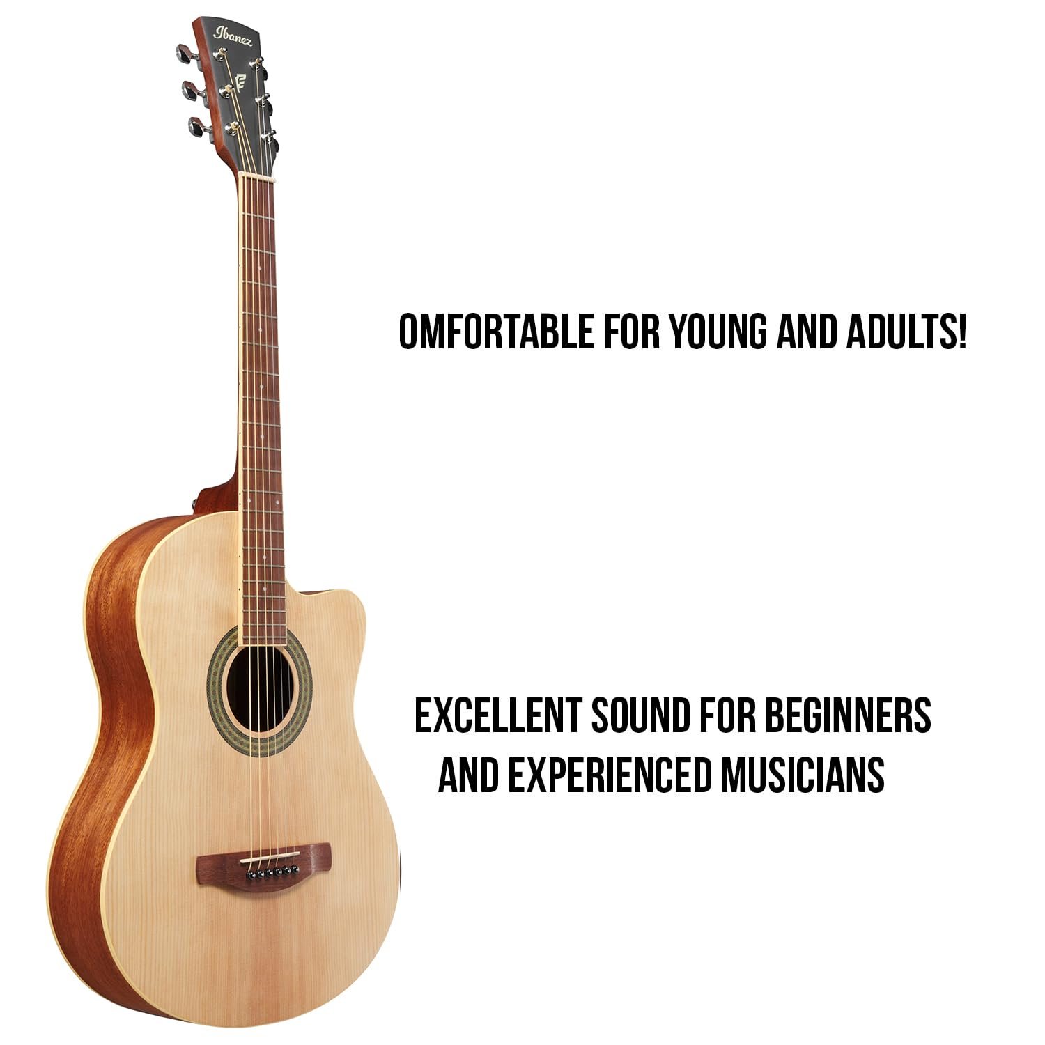 Ibanez Rose Wood Acoustic Guitar MD Series MD39C OPN - Image 3