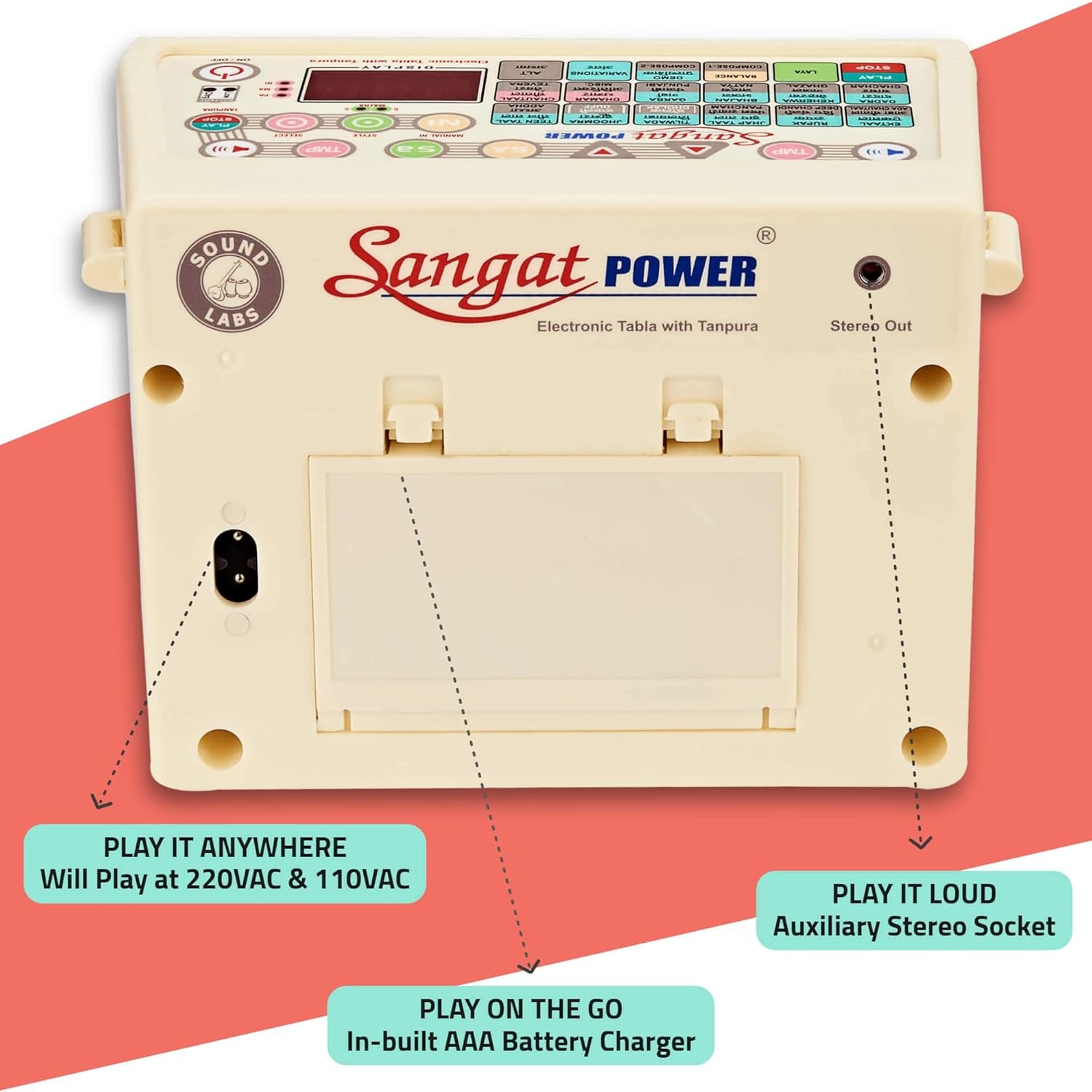 Sangat Power Electronic Tabla Tanpura Digital Musical Instrument by Sound Labs. - Image 5