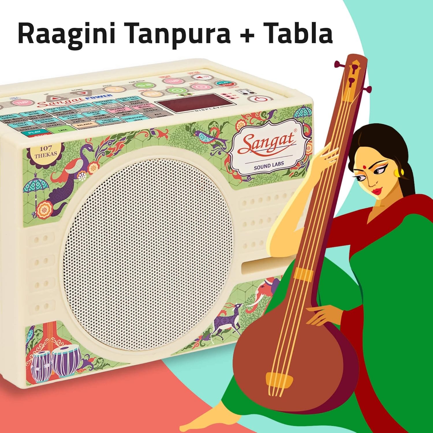 Sangat Power Electronic Tabla Tanpura Digital Musical Instrument by Sound Labs.