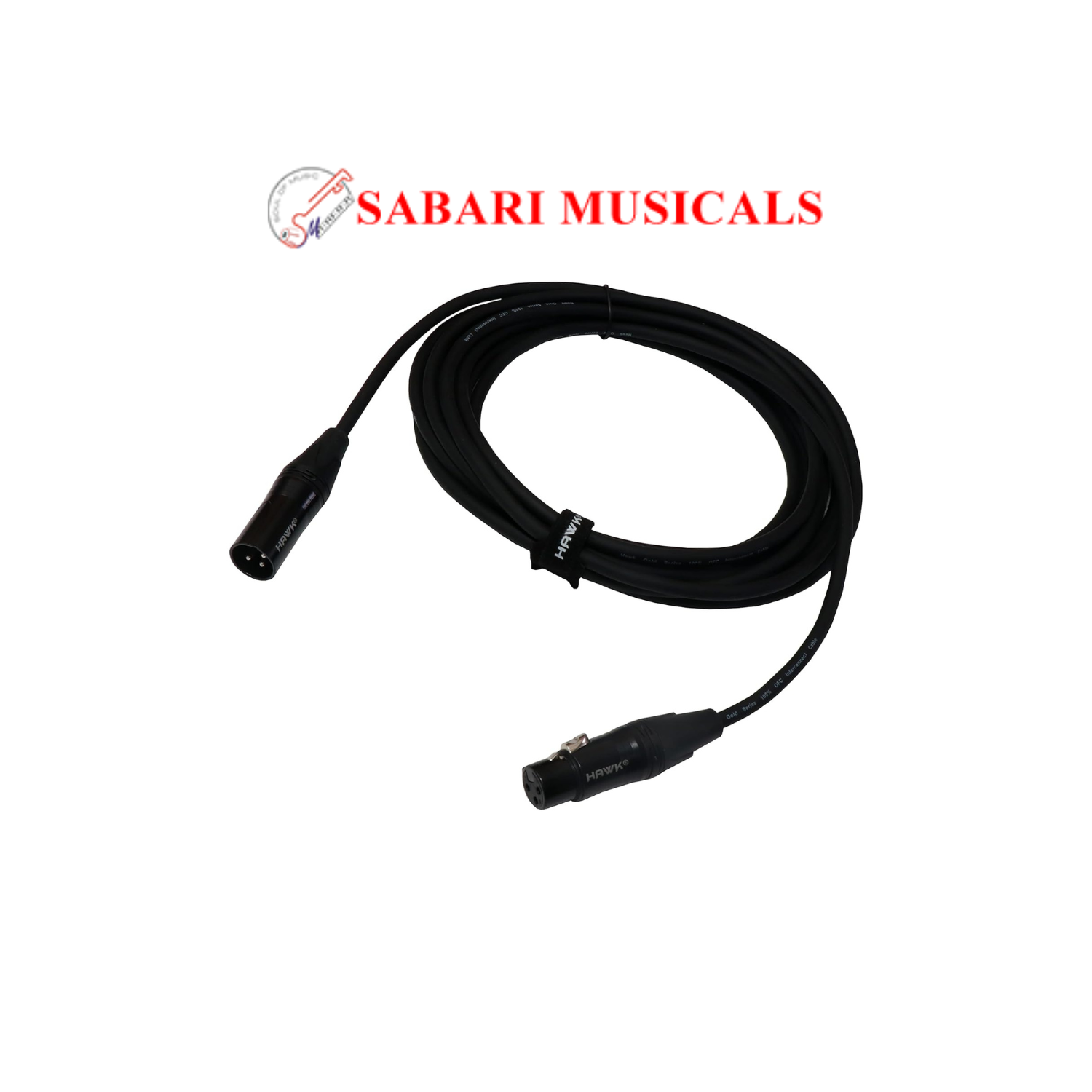 HAWK PROAUDIO SXFG033 Speaker Gold Series XLR Male to Female with Cable Tie - 10 Meter (Black)