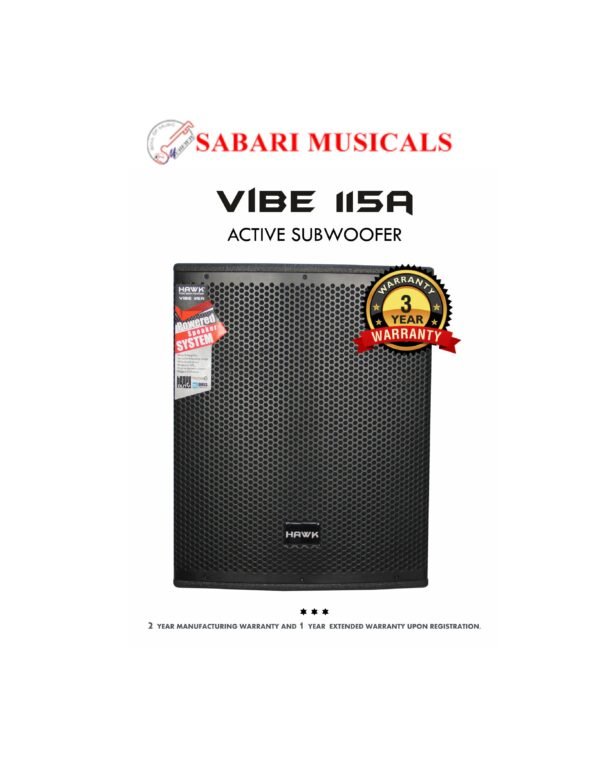 Hawk VIBE 115A 2200 Watts 15″ inches Active Subwoofer